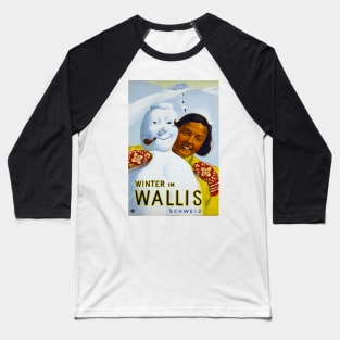 Winter im Wallis, Schweiz Baseball T-Shirt